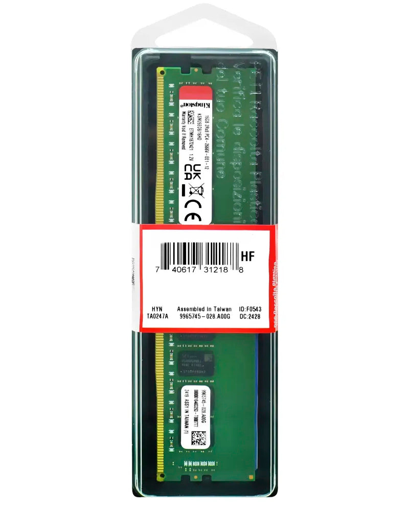 Mémoire RAM Kingston ValueRAM, DDR5, 8GB, 5600MHz KVR56U46BS6-8
