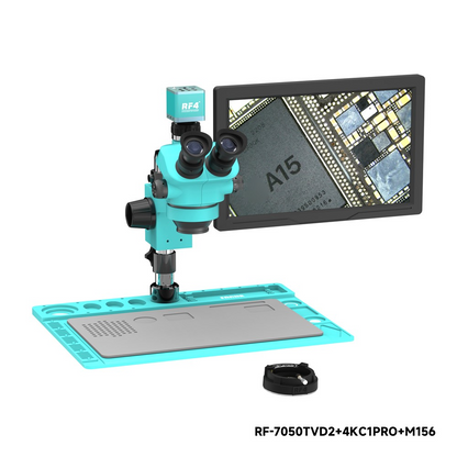 Microscope avec moniteur et caméra RF4 RF-7050TVD2 + 4KC1PRO + M156
