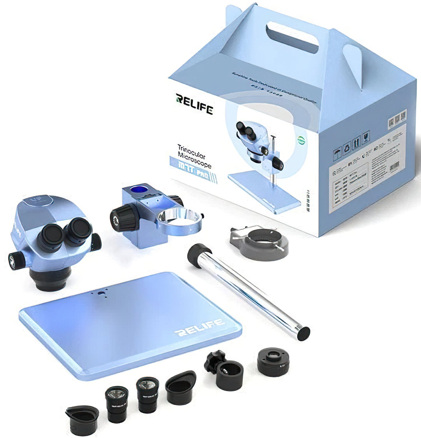 Microscope Relife RL-M7T Pro, Bleu