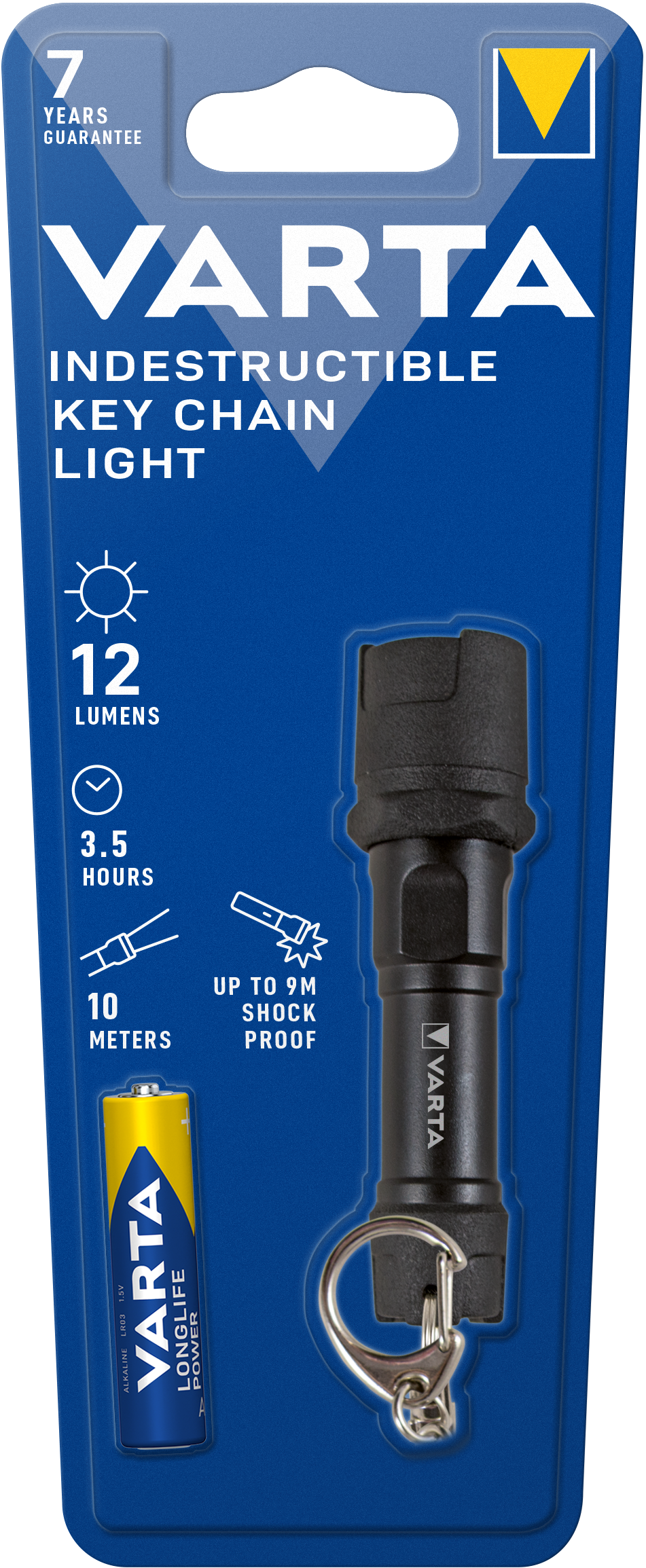 Lanterne LED INDESTRUCTIBLE Varta, 12lm, IPX4