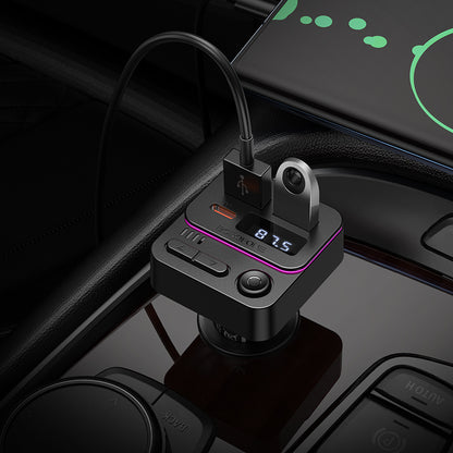 Modulateur FM Bluetooth Borofone BC60 Hero, 2 x USB-A - 1 x USB-C