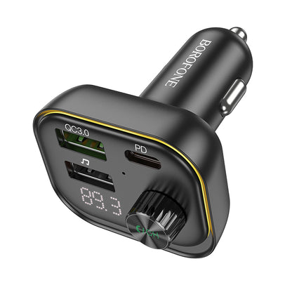 Modulateur FM Bluetooth Borofone BC54, 2 x USB-A - 1 x USB-C 