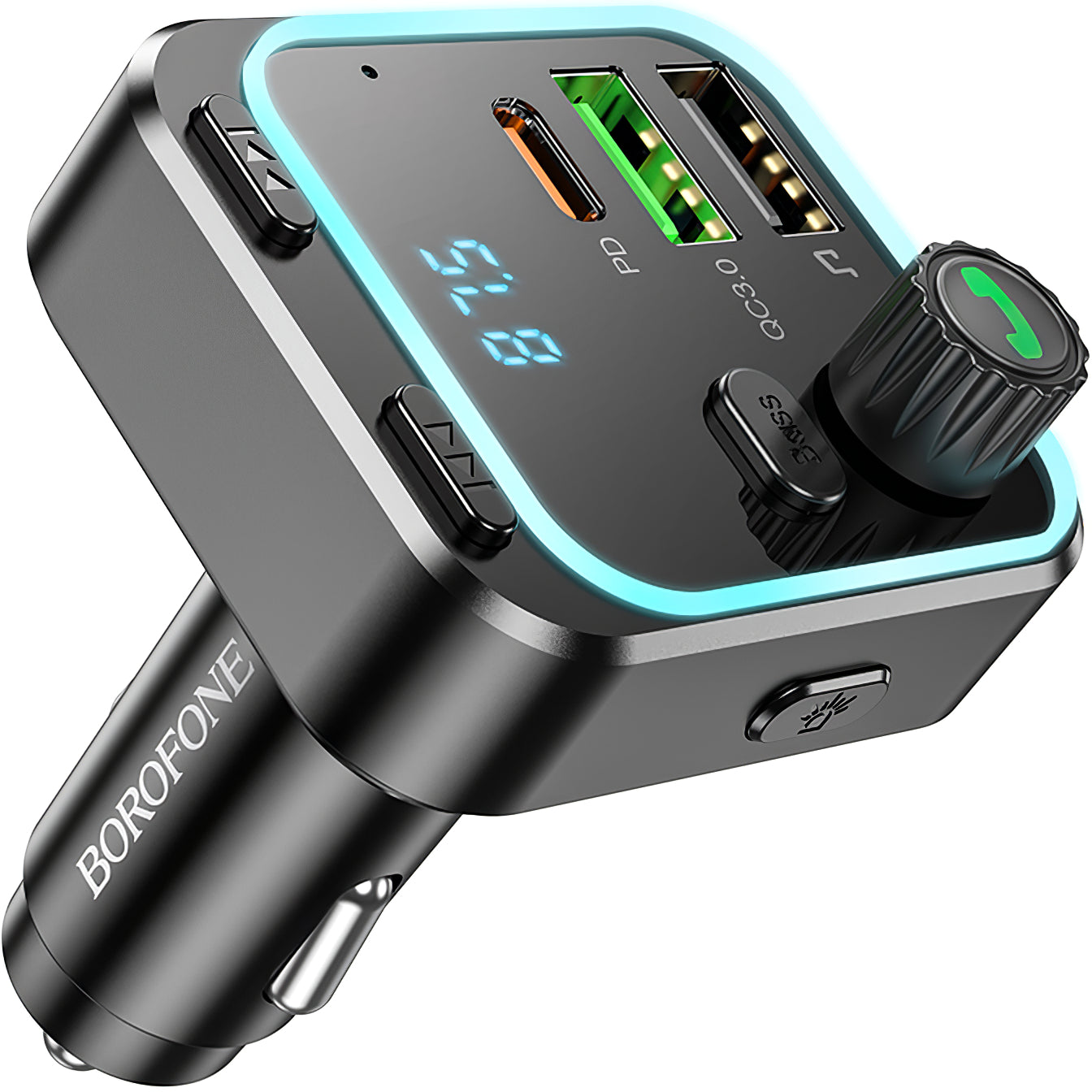 Modulateur FM Bluetooth BC53 Highway, 2 x USB-A - 1 x USB-C 