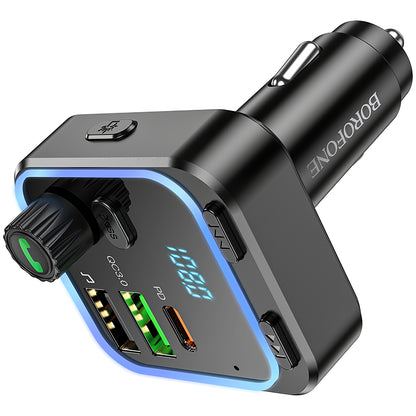 Modulateur FM Bluetooth BC53 Highway, 2 x USB-A - 1 x USB-C 