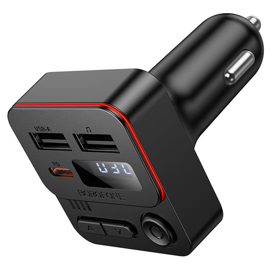 Modulateur FM Bluetooth Borofone BC60 Hero, 2 x USB-A - 1 x USB-C