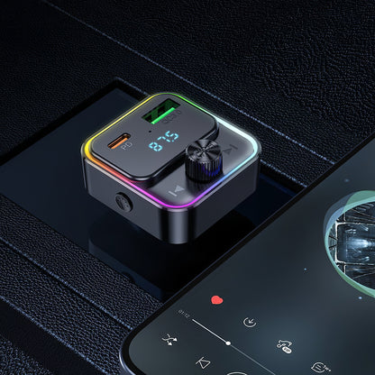 Modulateur FM Bluetooth HOCO E81, 1 x USB-A - 1 x USB-C