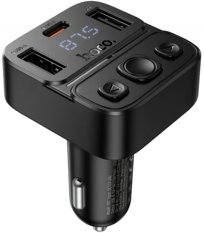 HOCO E87 Bluetooth FM Modulator, 2 x USB-A - 1 x USB-C
