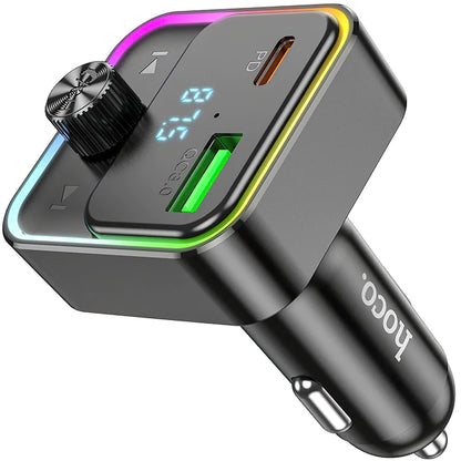 Modulateur FM Bluetooth HOCO E81, 1 x USB-A - 1 x USB-C