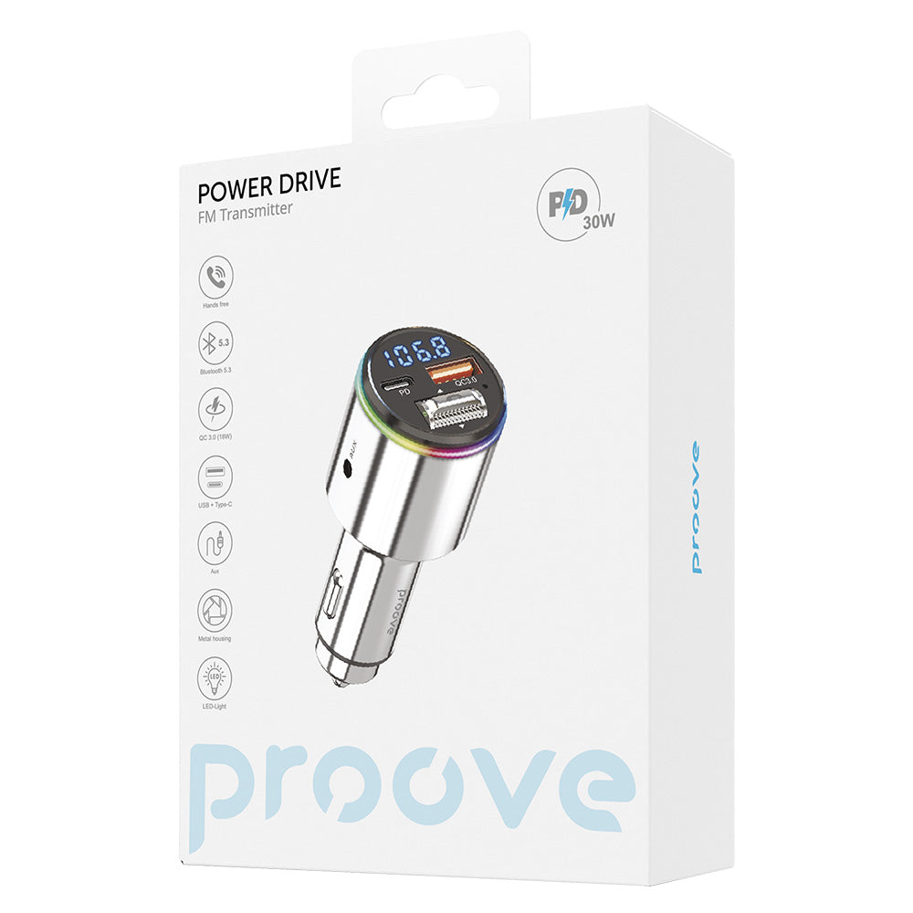 Modulateur FM Bluetooth Proove, 1 x USB-A - 1 x USB-C FMPD30110006