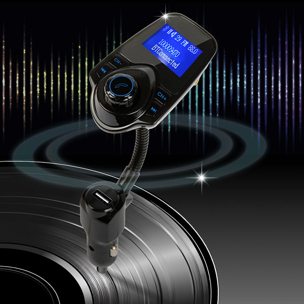 Modulateur FM Bluetooth Techsuit MFM4, 1 x USB-A - 1 x 3.5mm - 1 x microSD, Noir