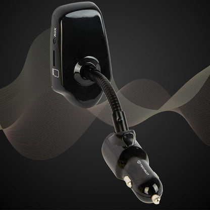 Modulateur FM Bluetooth Techsuit MFM4, 1 x USB-A - 1 x 3.5mm - 1 x microSD, Noir