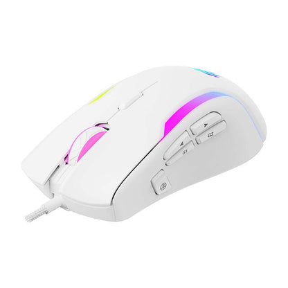 Souris Gaming Filaire USB HAVIT MS1033, RGB, 800DPI - 8000DPI, Blanche