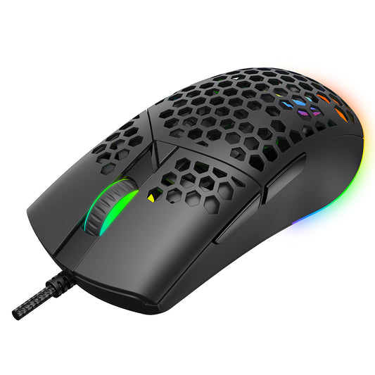 Souris Gaming Filaire USB HAVIT MS1036, RGB, 1200DPI - 7200DPI, 1.6m, Blanc