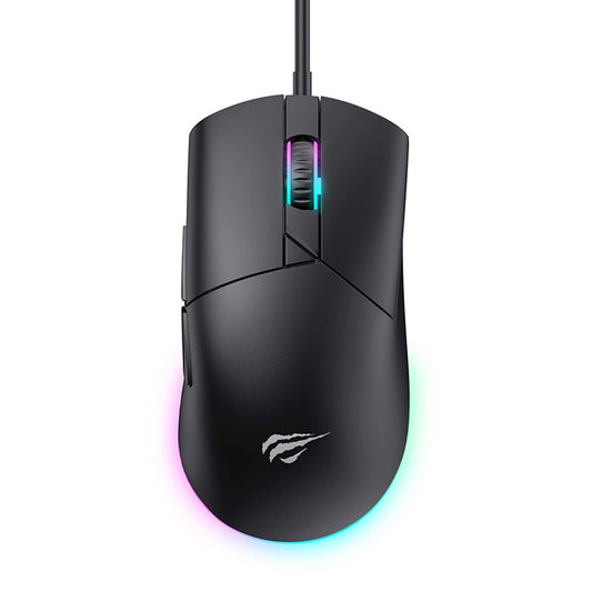 Souris Gaming Filaire USB HAVIT MS1038, RGB, 1200DPI - 7200DPI, 1.6m, Noir