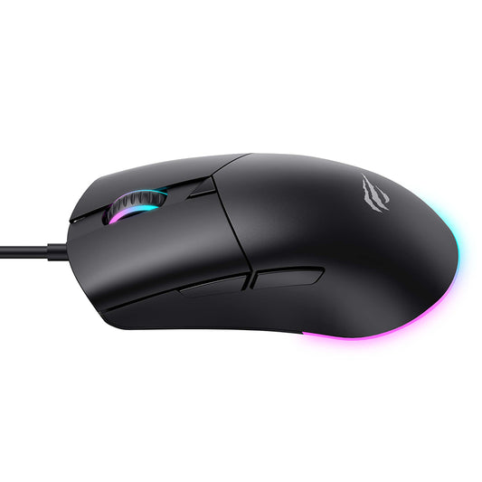 Souris Gaming Filaire USB HAVIT MS1038, RGB, 1200DPI - 7200DPI, 1.6m, Noir