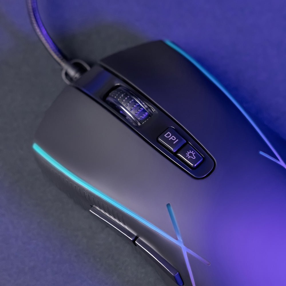 Souris Gaming Filaire USB Proove Defiant, RGB, 7200DPI, Blanche CMDE00000101