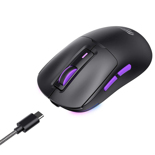 Souris Gaming Sans Fil HAVIT MS969WB, RGB, 1000DPI - 16000DPI, BT / Wi-Fi / Filaire, Noir
