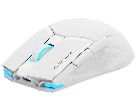 Souris Gaming Sans Fil Machenike M7 Pro, 1000DPI - 26000DPI, RGB, Blanc