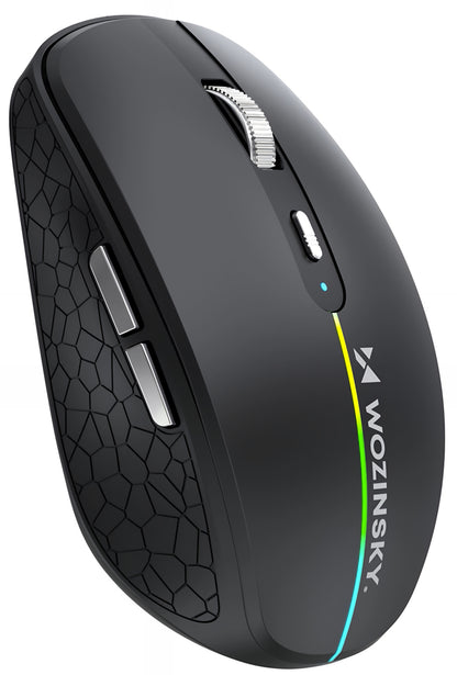 Souris Gaming Sans Fil WZK WMGK-1132, 1600DPI, RGB, BT / Wi-Fi, Noir