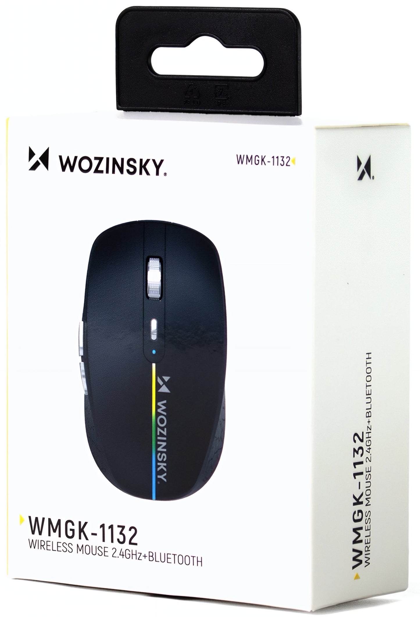 Souris Gaming Sans Fil WZK WMGK-1132, 1600DPI, RGB, BT / Wi-Fi, Noir