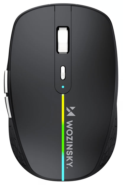 Souris Gaming Sans Fil WZK WMGK-1132, 1600DPI, RGB, BT / Wi-Fi, Noir