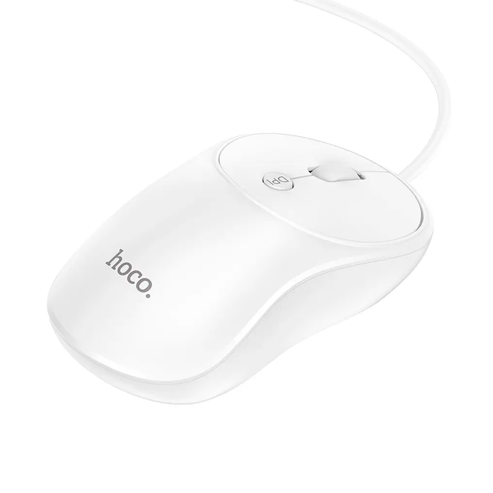 Souris filaire USB HOCO GM13, 1600DPI, Blanc