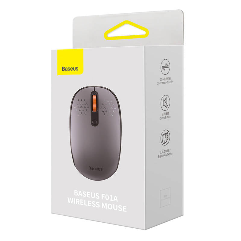 Baseus Wireless Mouse F01A, 1600DPI, Grey B0105555502833-00 