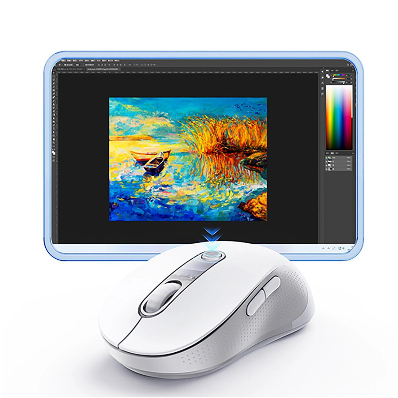 Baseus F02 Wireless Mouse, 4000DPI, BT / Wi-Fi, White B0203202