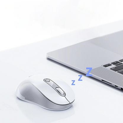 Baseus F02 Wireless Mouse, 1600DPI, BT / Wi-Fi, White B0203302