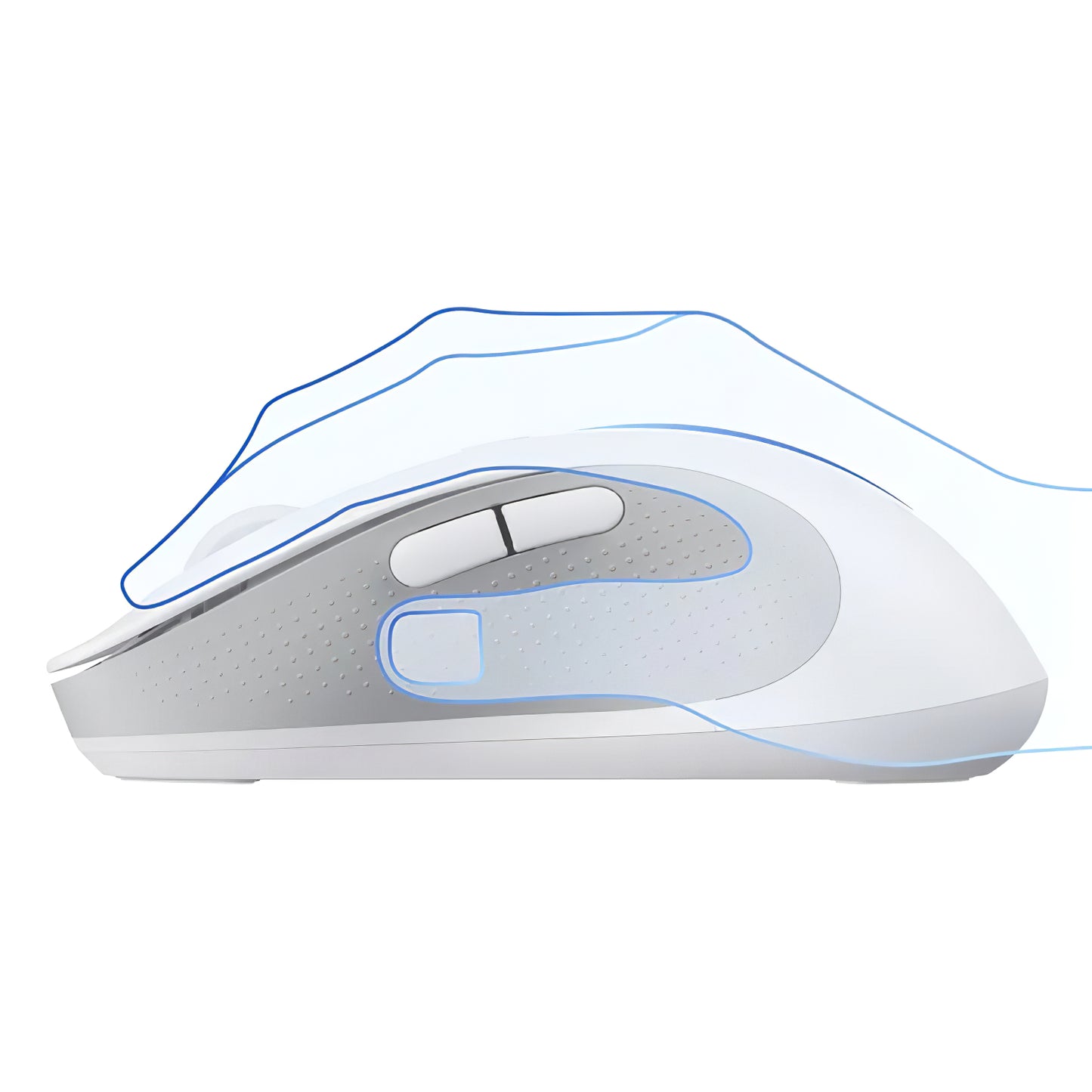 Baseus F02 Wireless Mouse, 4000DPI, BT / Wi-Fi, White B010555550521111-01 