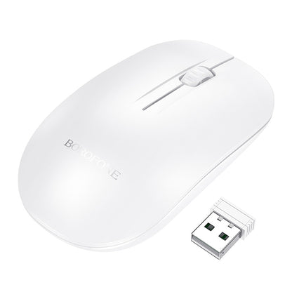 Souris sans fil Borofone BG14 Planet, 1000DPI, BT / Wi-Fi, Blanc
