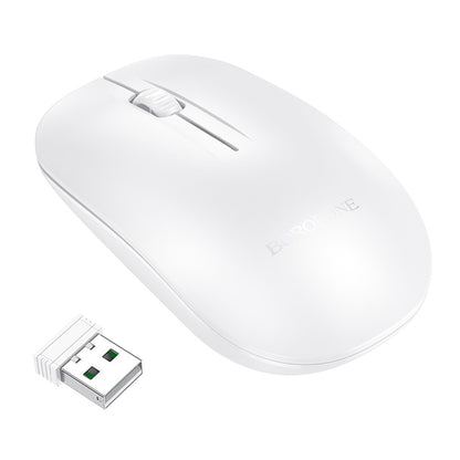 Souris sans fil Borofone BG14 Planet, 1000DPI, BT / Wi-Fi, Blanc