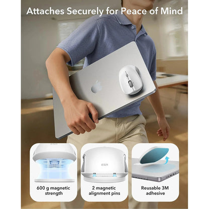 Souris sans fil ESR MagMouse, 800DPI - 4800DPI, Blanc