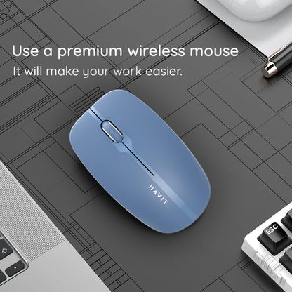 Souris sans fil HAVIT MS53WB, 1600DPI, Bleu