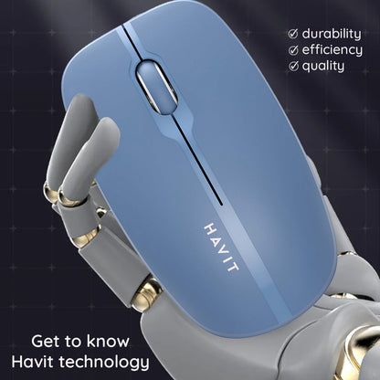 Souris sans fil HAVIT MS53WB, 1600DPI, Bleu