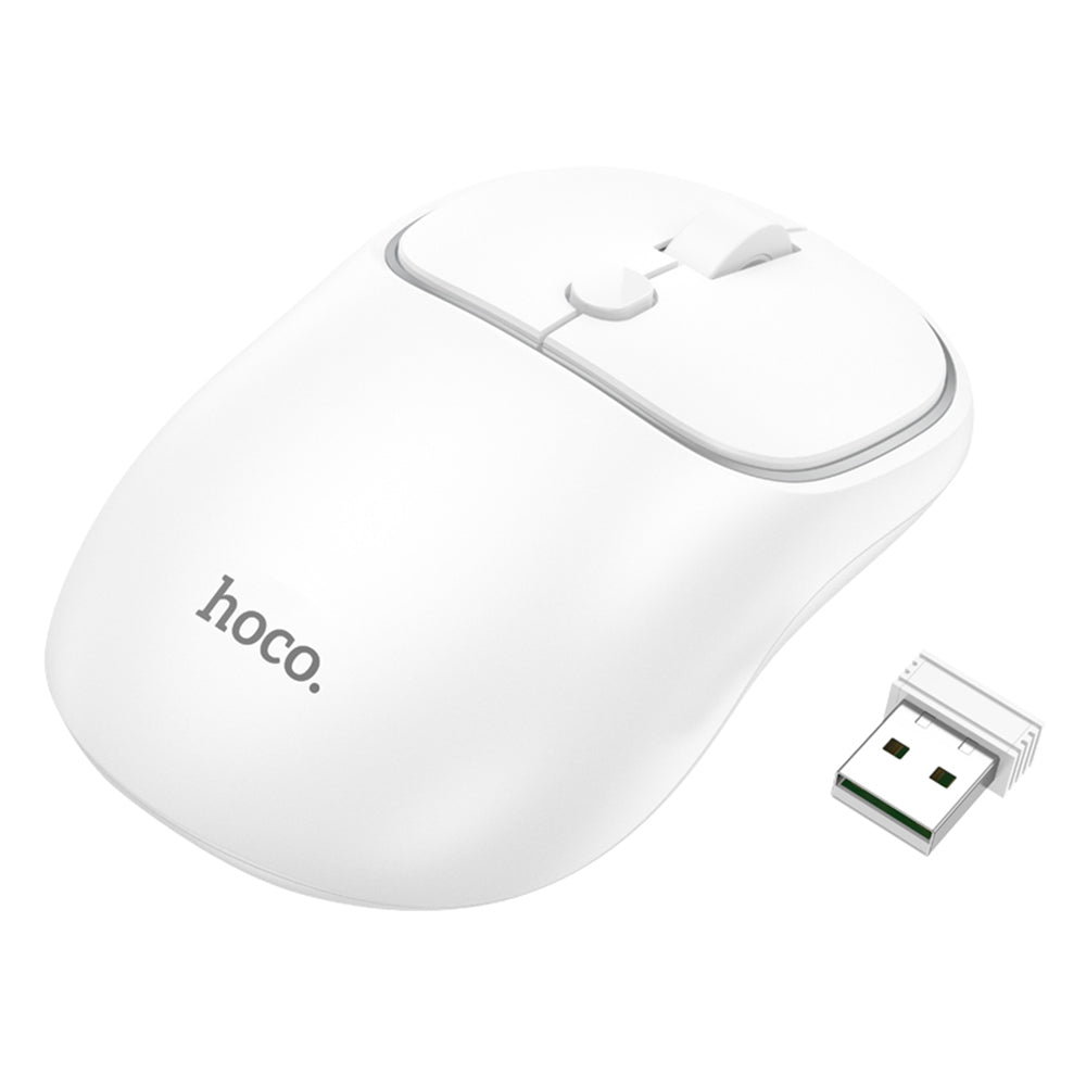 Souris sans fil HOCO GM25, 1600DPI, BT / Wi-Fi, Blanc