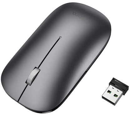 Souris sans fil HOCO GM43, 1600DPI, BT / Wi-Fi, Gris