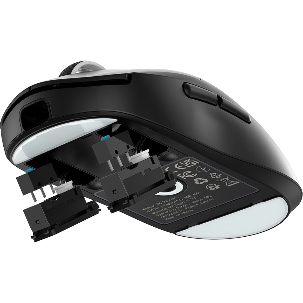 Souris sans fil Proove RC Raider 8K, 800DPI - 32000DPI, BT / Wi-Fi / Filaire, Noir WMRR00122001