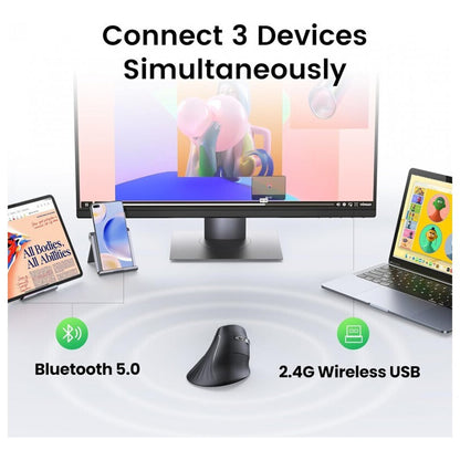 Souris sans fil UGREEN MU008, 4000DPI, Noir