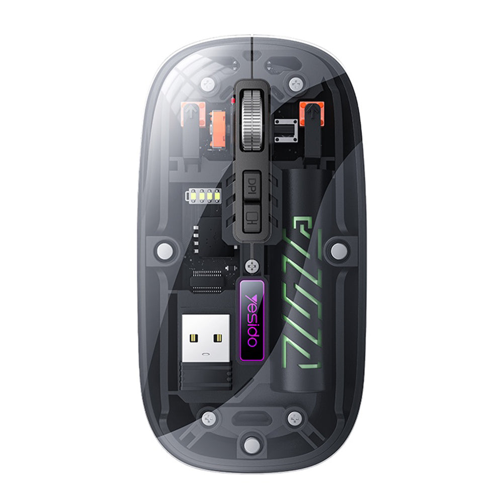 Souris sans fil Yesido KB29, 800DPI - 1600DPI, BT / Wi-Fi, Noir