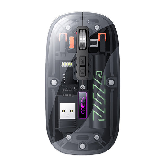 Souris sans fil Yesido KB29, 800DPI - 1600DPI, BT / Wi-Fi, Noir