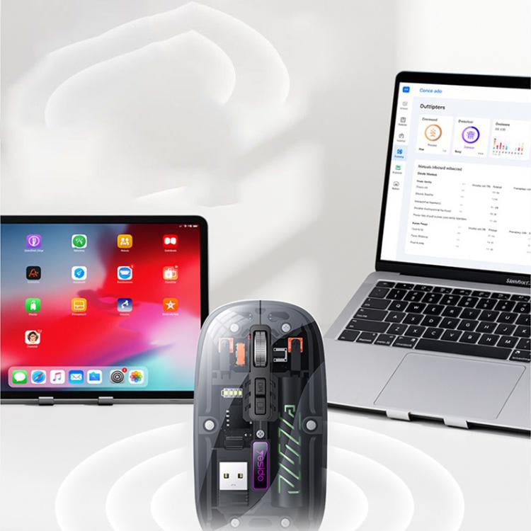 Souris sans fil Yesido KB29, 800DPI - 1600DPI, BT / Wi-Fi, Noir