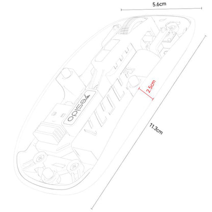 Souris sans fil Yesido KB29, 800DPI - 1600DPI, BT / Wi-Fi, Noir