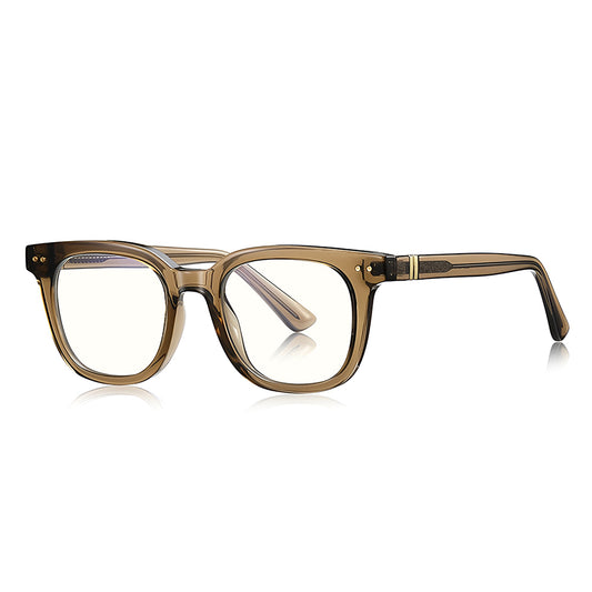 Lunettes d'ordinateur pour hommes Techsuit 2229, Anti-Lumière Bleue, Marron Clair