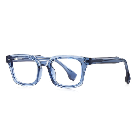 Lunettes d'ordinateur pour hommes Techsuit LS084, anti-lumière bleue, bleu transparent