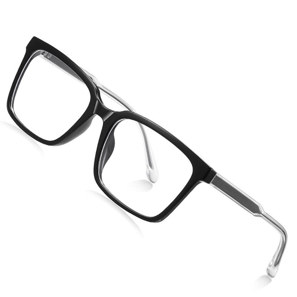 Lunettes d'ordinateur pour hommes Techsuit LS091, anti-lumière bleue, noires