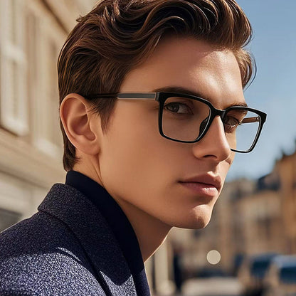 Lunettes d'ordinateur pour hommes Techsuit LS091, anti-lumière bleue, noires
