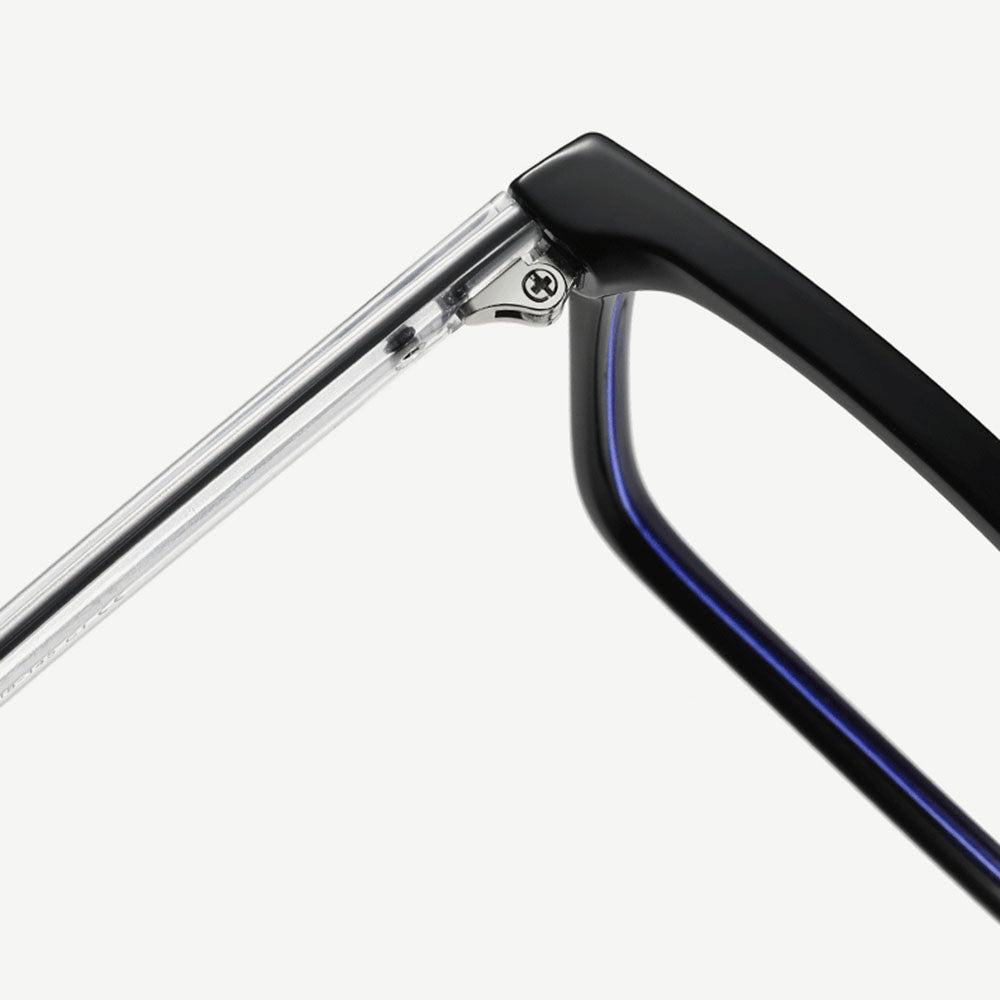 Lunettes d'ordinateur pour hommes Techsuit LS091, anti-lumière bleue, noires