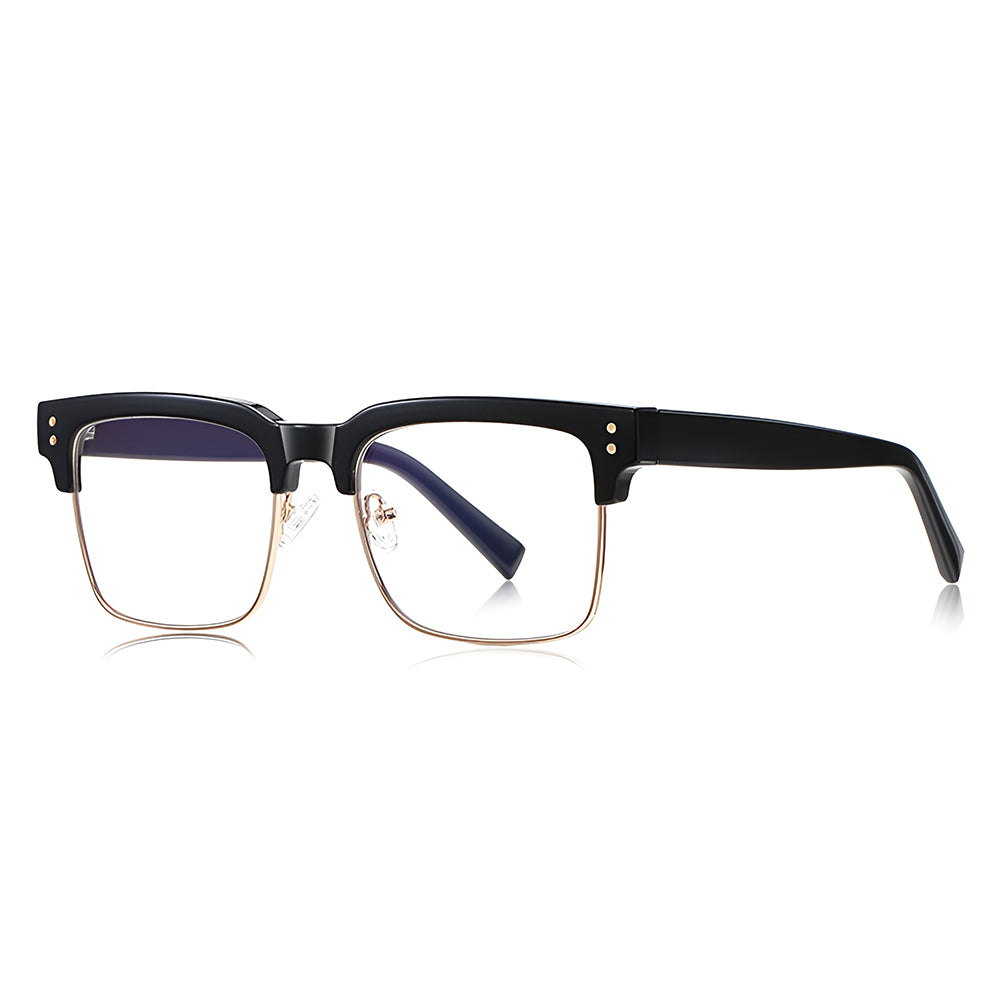 Lunettes d'ordinateur pour femme Techsuit 2205, anti-lumière bleue, noir et or