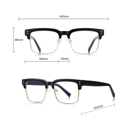 Lunettes d'ordinateur pour femme Techsuit 2205, anti-lumière bleue, noir et or
